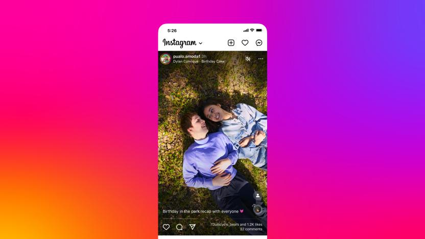 Instagram 'full-screen' test for feed posts
