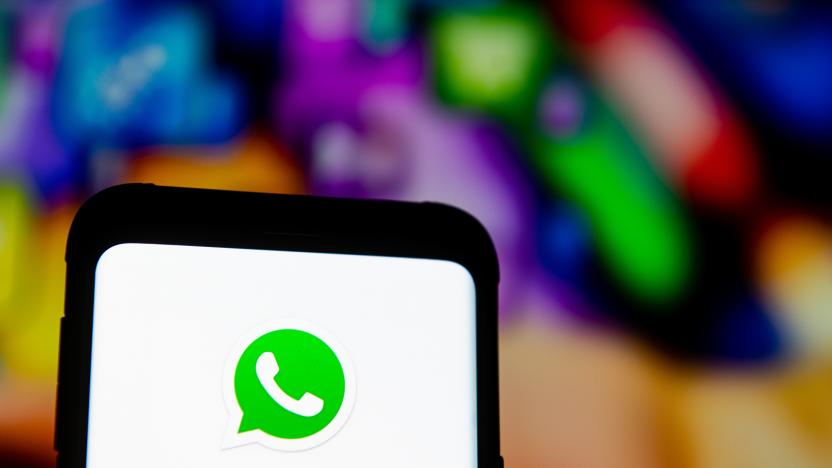 POLAND - 2020/03/23: In this photo illustration a Whatsapp logo seen displayed on a smartphone. (Photo Illustration by Mateusz Slodkowski/SOPA Images/LightRocket via Getty Images)