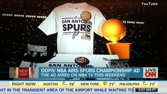 Nba Tv Aired An Ad Selling San Antonio Spurs 13 Nba Champions Gear Video