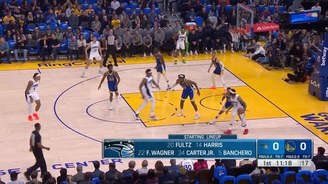 Wendell Carter Jr. with a first basket of the game vs the Golden State Warriors