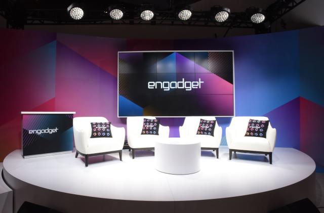 Engadget's stage at CES 2019.