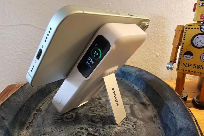 Anker power bank standing upright