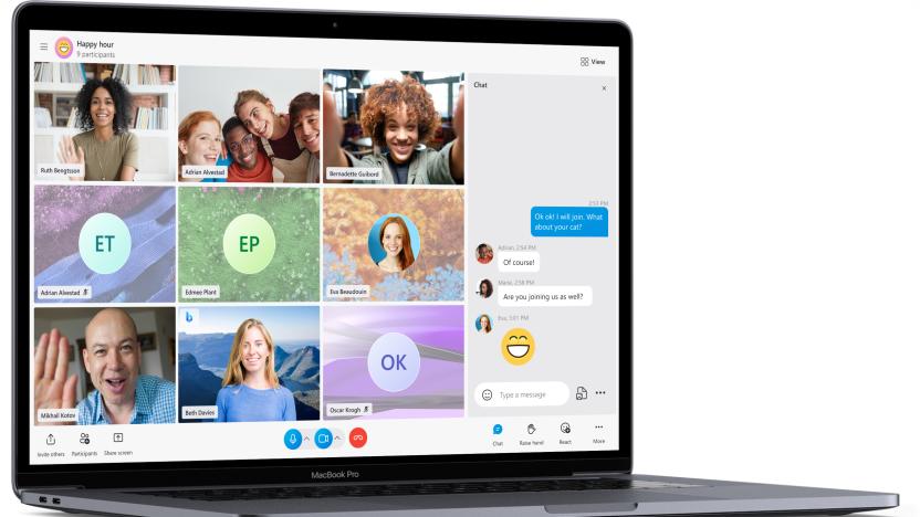 Skype redesign on a MacBook Pro