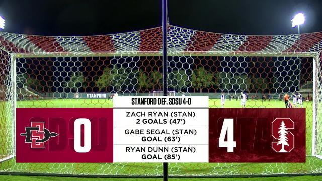 Recap: Zach Ryan scores twice as Stanford men's soccer cruises to 4-0 win over San Diego St.