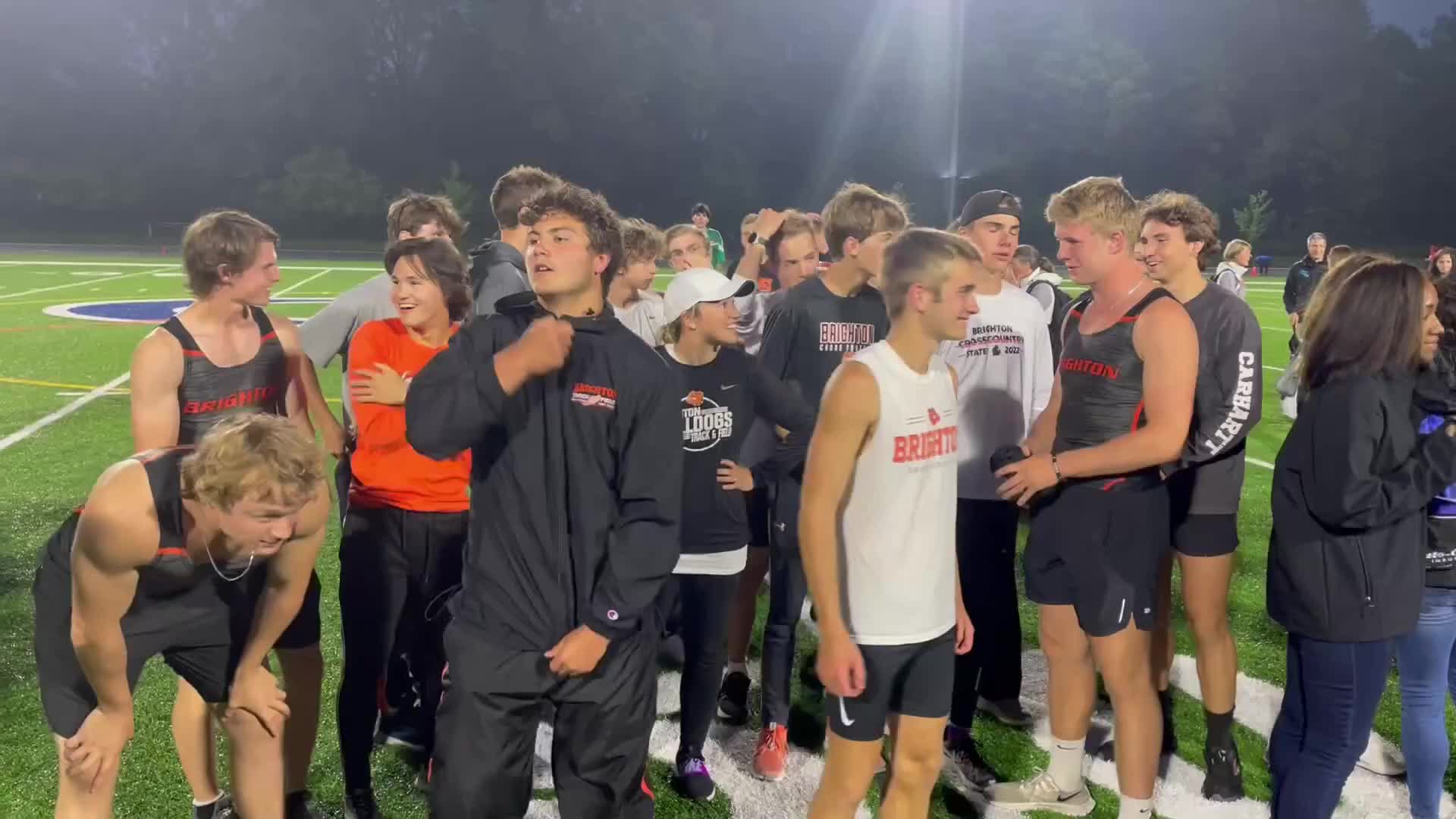 Watch reaction of Brighton boys track and field team after winning regional title