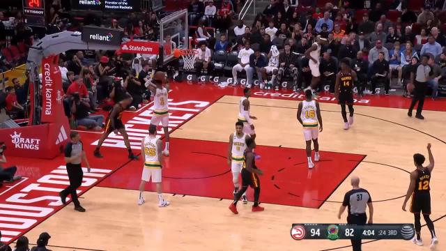John Collins with an and one vs the Houston Rockets