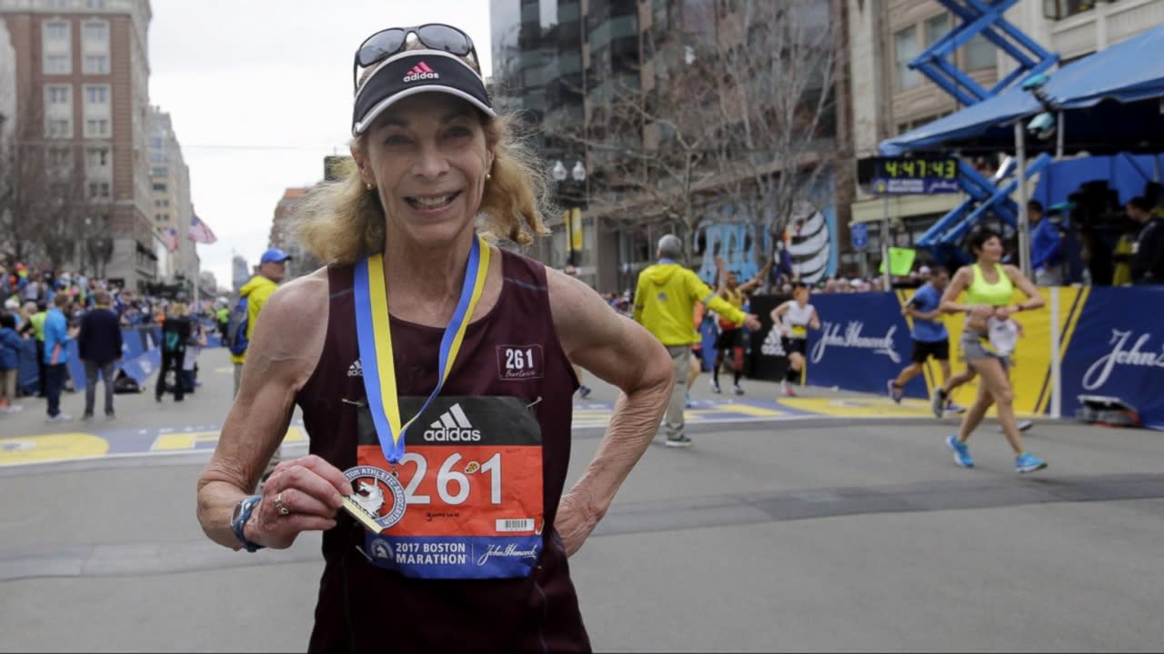 First woman to officially run Boston Marathon finishes race again at 70