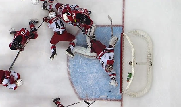 Cam Ward Robs Devils Henrique With Incredible Desperation Glove Save Video