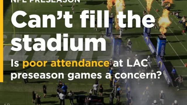 Is poor attendance for Los Angeles Chargers preseason games a concern?