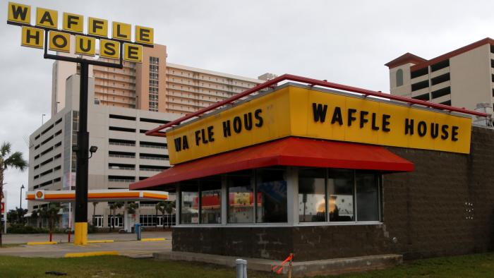 A Waffle House damaged by Hurricane Michael is pictured in Panama City Beach, Florida, U.S. October 10, 2018. REUTERS/Jonathan Bachman