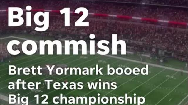 Texas fans boo Brett Yormark after Longhorns win Big 12 championship