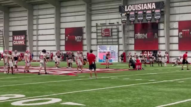 WATCH: Louisiana quarterbacks go through drills at practice