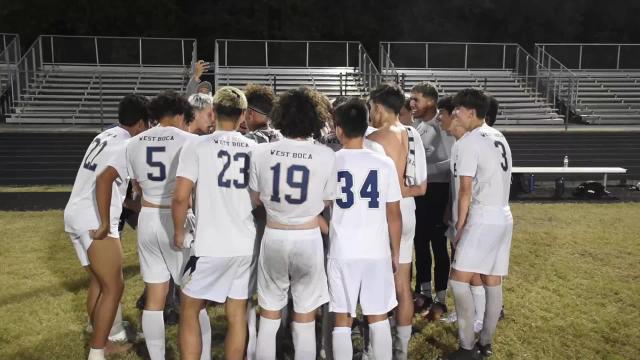 WATCH: West Boca boys soccer celebrates district championship