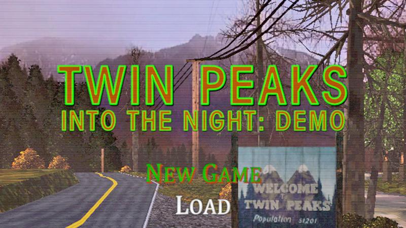 Title screen for 'Twin Peaks: Into the Night'.