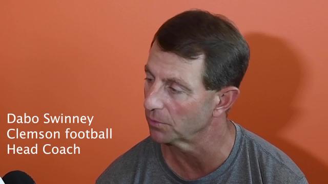 Clemson football Head Coach Dabo Swinney says his heart breaks for safety Zanders