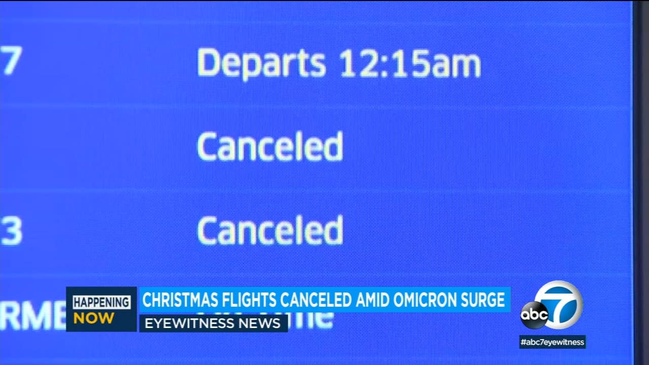 Holiday flights canceled at LAX, other airports due to COVID-19 issues