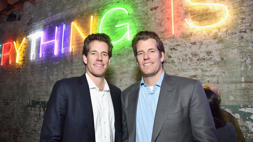 LOS ANGELES, CA - FEBRUARY 13:  Cameron Winklevoss (L) and Tyler Winklevoss attend Hauser & Wirth Los Angeles Opening of Annie Leibovitz and Piero Manzoni and Musical Performance by Patti Smith at Hauser & Wirth on February 13, 2019 in Los Angeles, California.  (Photo by Stefanie Keenan/Getty Images for Hauser & Wirth)