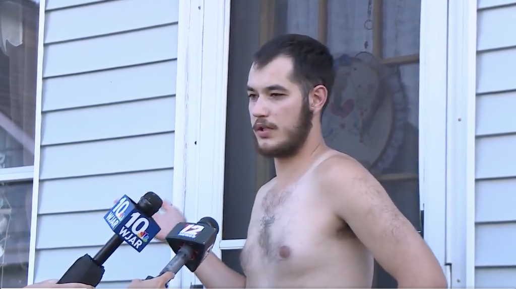 Topless Capitol protester caught when reporter tells him he was on camera at January insurrection