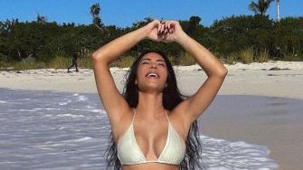 Kim Kardashian Posts Series of Sexy Bikini Photos — and Fans Think Pete Davidson Took Them