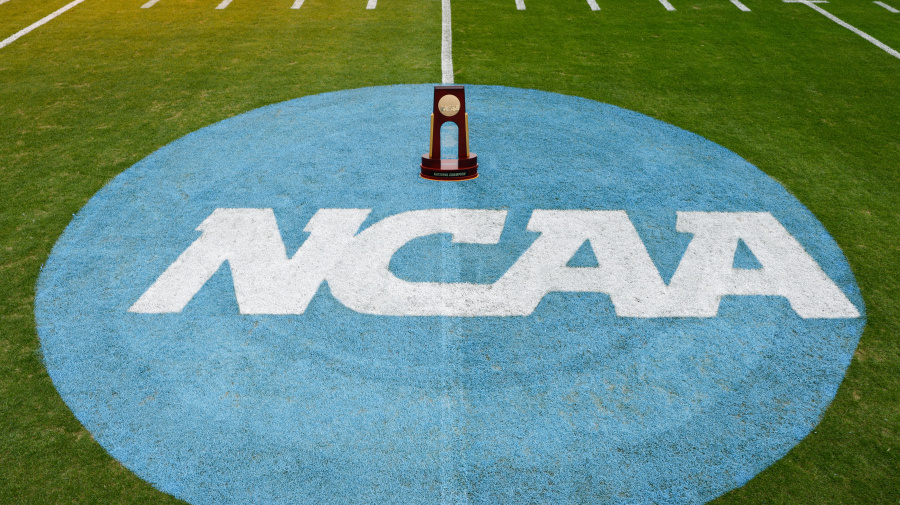 Getty Images - FRISCO, TEXAS - JANUARY 7: The championship trophy is seen on the field before the game between the South Dakota State Jackrabbits and the Montana Grizzlies during the Division I FCS Football Championship held at Toyota Stadium on January 7, 2024 in Frisco, Texas. (Photo by C. Morgan Engel/NCAA Photos via Getty Images)