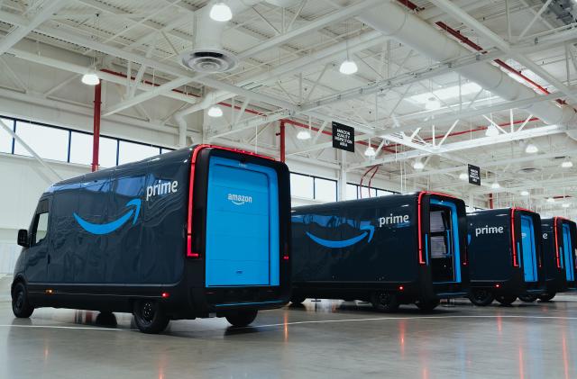 Amazon custom electric delivery van from Rivian