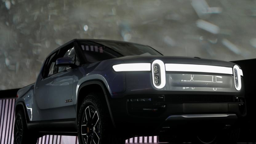 Rivian introduces R1T all-electric pickup truck at Los Angeles Auto Show in Los Angeles, California, U.S. November 27, 2018.  REUTERS/Mike Blake