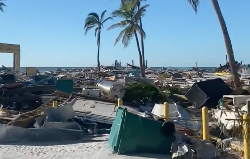 Destruction Seen in Fort Myers Beach in Wake of Hurricane