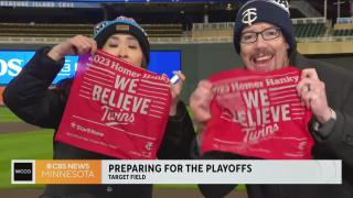 Twins fans root on team at Target Field watch party