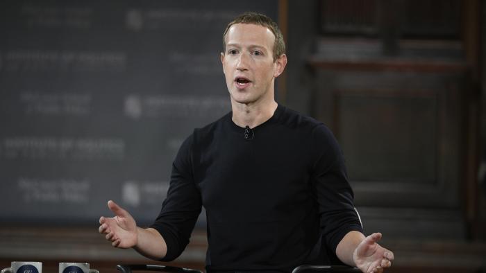 FILE - Mark Zuckerberg speaks at Georgetown University, on Oct. 17, 2019, in Washington. Meta CEO Mark Zuckerberg will kick off the tech giant’s Connect developer conference on Wednesday, Sept. 27, 2023, with a focus on virtual and augmented reality and artificial intelligence. (AP Photo/Nick Wass, File)