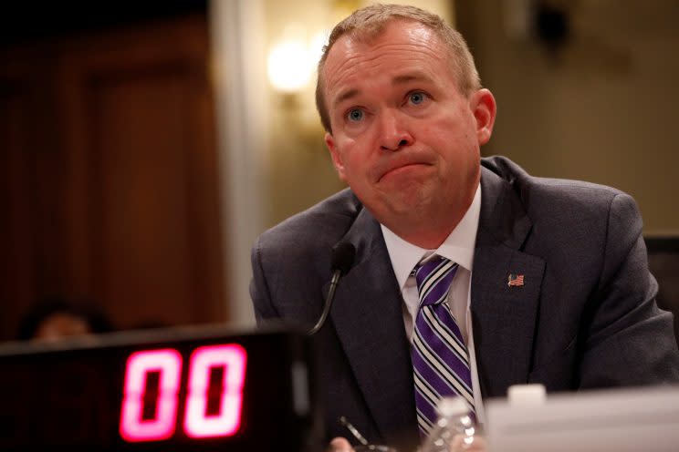 Trump budget chief faces sharp questions during House hearing
