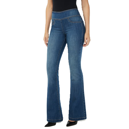 Sofia Jeans by Sofia Vergara Melisa Super High Rise Flare Pull On Dark Wash