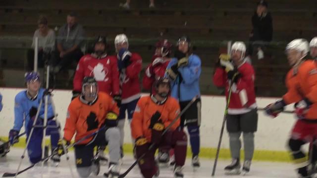 Watch Hunter Skinner of Pinckney unleash 107.2 mph slap shot in hockey skills contest