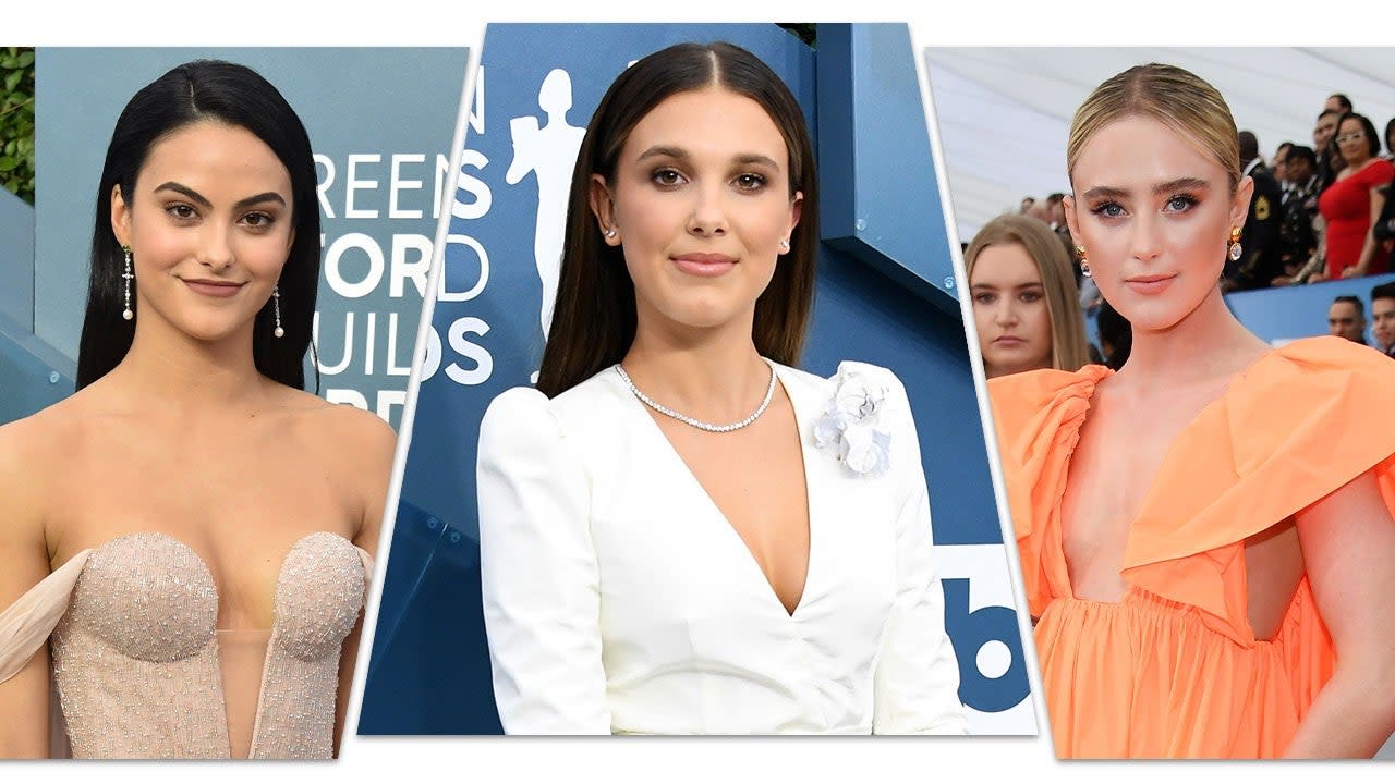 2020 Screen Actors Guild Awards Red Carpet Arrivals Millie Bobby Brown Camila Mendes And More