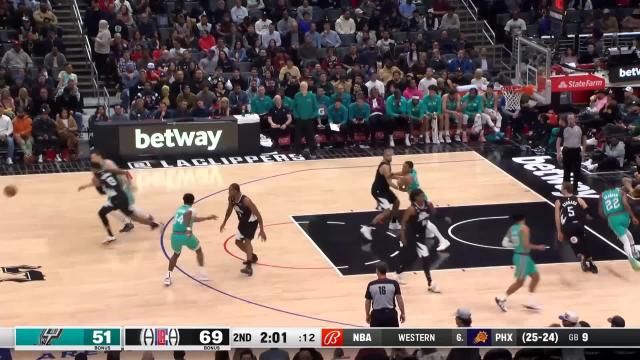 Paul George with a dunk vs the San Antonio Spurs