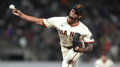  - Giants catching coach Alex Burg was left waiting for one Camilo Doval's pitches to arrive in the dark during the closer's entrance Monday