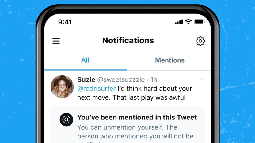 Twitter is considering an "unmention yourself" feature.