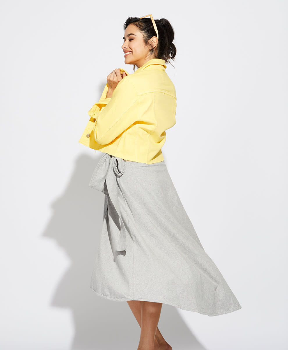 pact midi wrap skirt