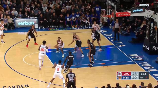 Immanuel Quickley with an assist vs the LA Clippers