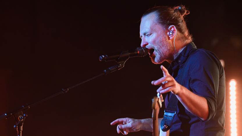 Thom Yorke, singer of Radiohead, in concert during the Rock in Rome summer festival at the Cavea of the Auditorium Parco della Musica. Rome (Italy), July 21st 2019 (photo by Marilla Sicilia/Archivio Marilla Sicilia/Mondadori Portfolio via Getty Images)