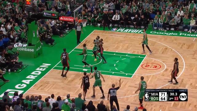 Caleb Martin with a 3-pointer vs the Boston Celtics