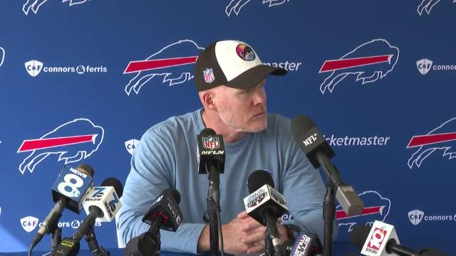 Coach McDermott speaks as Bills Training Camp is closed to fans