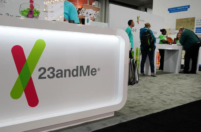 Attendees visit the 23andMe booth at the RootsTech annual genealogical event in Salt Lake City, Utah, U.S., February 28, 2019.  REUTERS/George Frey