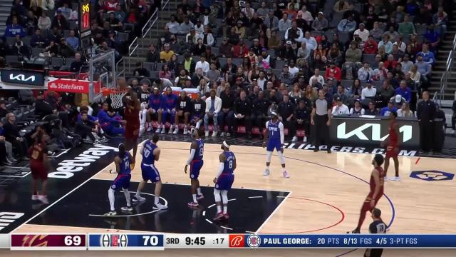 Evan Mobley with an alley oop vs the LA Clippers