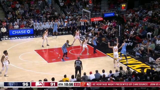 Luke Kennard with an assist vs the Atlanta Hawks