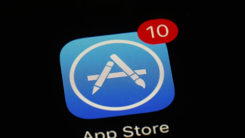 FILE - Apple's App Store icon is displayed on an iPad in Baltimore, March 19, 2018. Apple has unveiled a sweeping plan to tear down some of the competitive barriers that it has built around its lucrative iPhone franchise. The announcement Thursday, Jan. 25, 2024, comes as it moves to comply with upcoming European regulations aimed at giving consumers the choice to use alternative app stores. (AP Photo/Patrick Semansky, File)