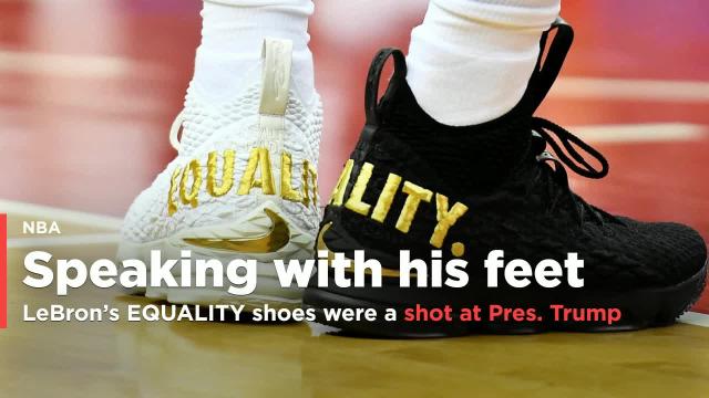LeBron James' EQUALITY shoes were a repudiation of President Trump