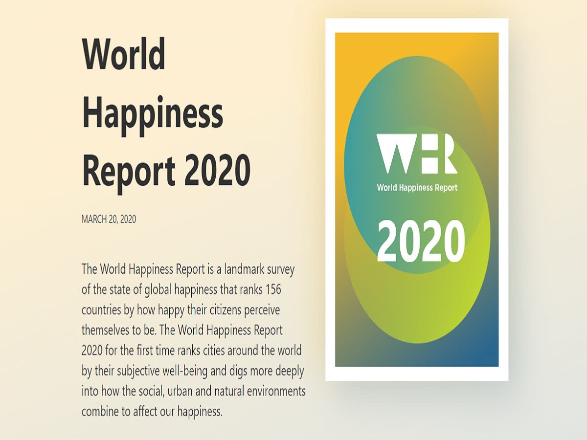 UN releases World Happiness Report 2020 CURRENT AFFAIRS (CA) DAILY