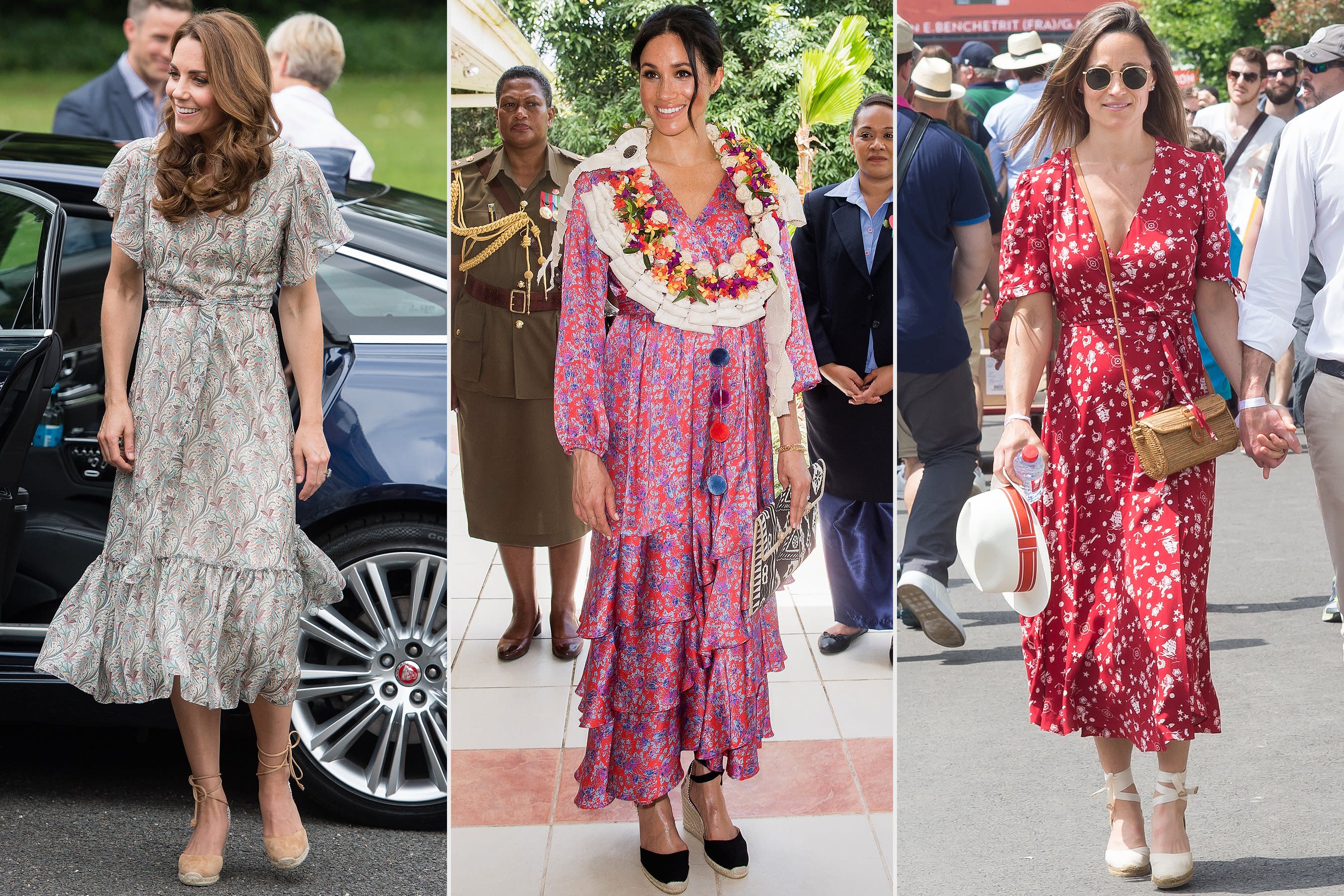 Kate Middleton and Meghan Markle Can’t Stop Wearing Summer’s Hottest Wedges(01)