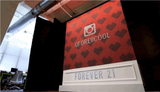 Forever 21's 'Thread Screen' displays Instagram pics using fabric