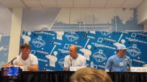 UNC baseball's Gavin Gallaher, Scott Forbes, Anthony Donofrio discuss win vs Long Island